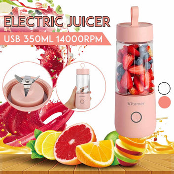 350ml Portable Blender Juicer Electric USB Rechargeable